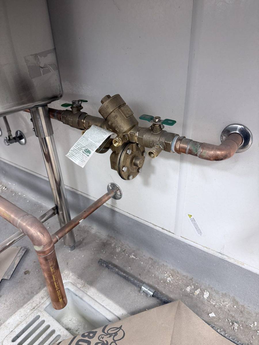 Backflow testing and inspection on a residential water line