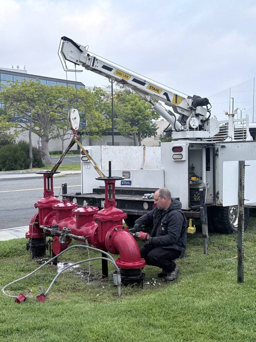 Technician on the job
