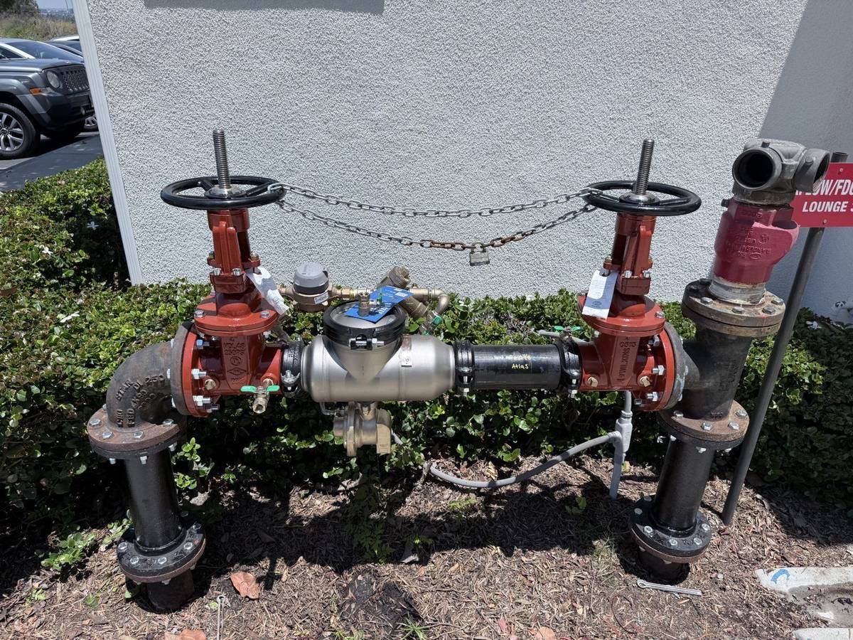 Backflow assembly during annual testing