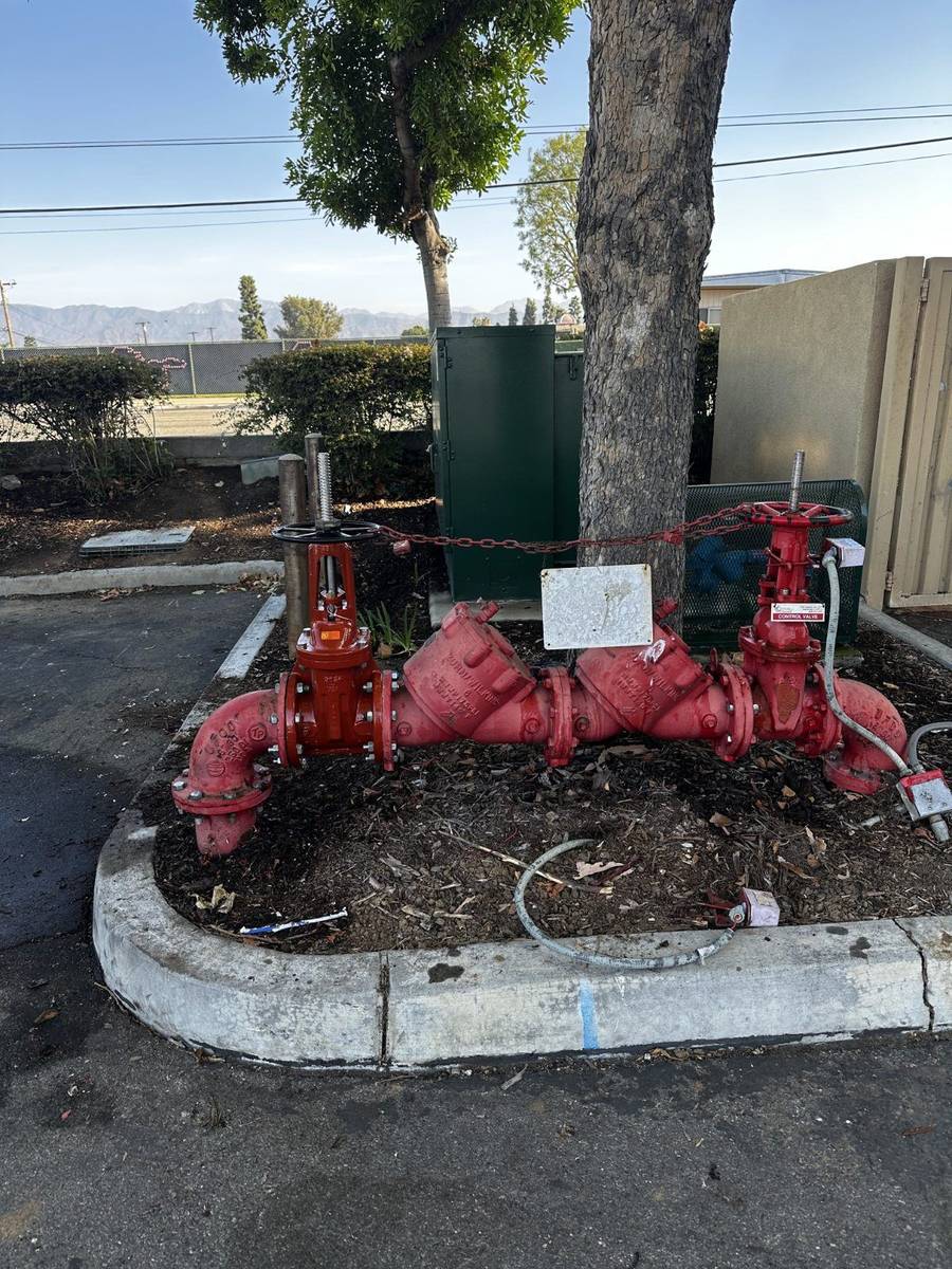 Backflow testing and inspection on a residential water line